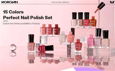 Morovan Ongle Lot de vernis à ongles 15 couleurs 7 1 g Vernis à ongles rose nude en vrac non