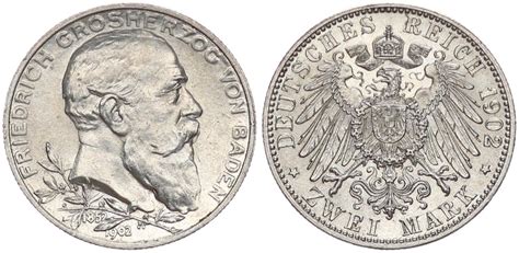 Baden Deutsches Kaiserreich Mark Baden Reichsmark G