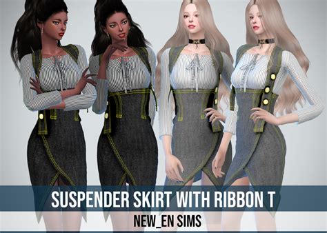 Sims Suspender Skirt Ribbon T New En On Patreon Suspender