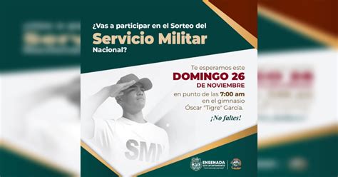 Convoca Gobierno de Ensenada a jóvenes al Sorteo del Servicio Militar