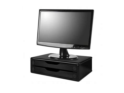 Suporte Para Monitor Gavetas Madeira Black Piano Zornimat