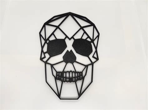 Geometric Skull Wall Art Hanging Decoration Gothic Style Kids Room Etc