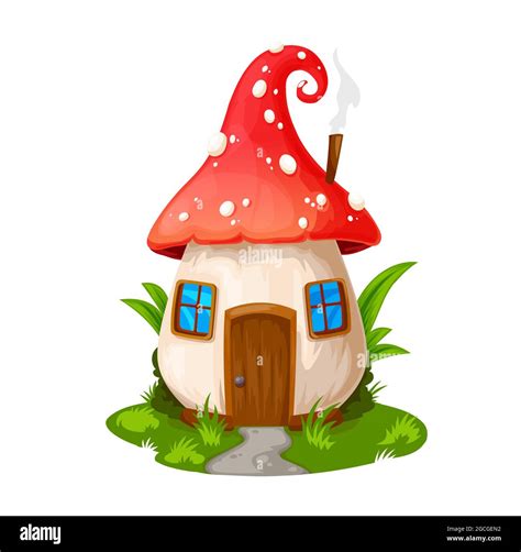 Casa De Setas De Hadas Morada Gnome Edificio De Dibujos Animados