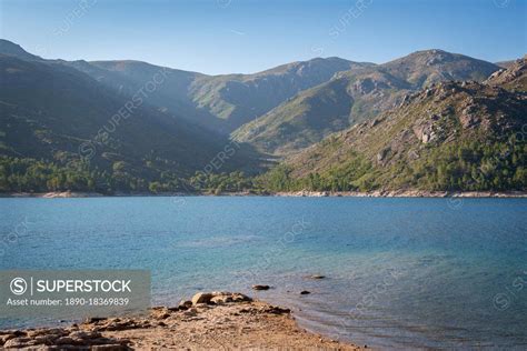 Landscape Of Lake And Mountains In Vilarinho Das Furnas Dam In Geres