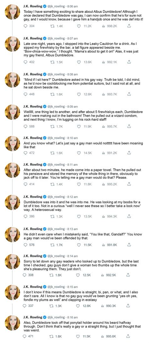 The Saga Continues JK Rowling Just Revealed That Dumbledore Actually Isnt Gay And She Would