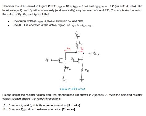 Solved Consider The JFET Circuit In Figure 2 With Vpp 12 Chegg