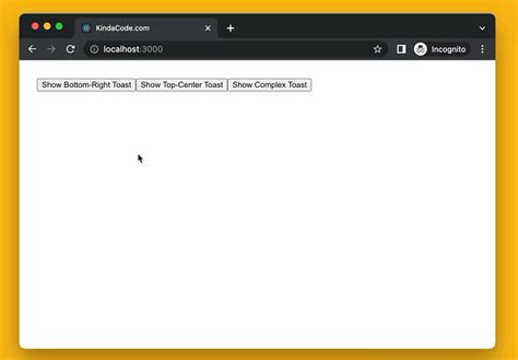 Ways To Create Toasts In React Kindacode
