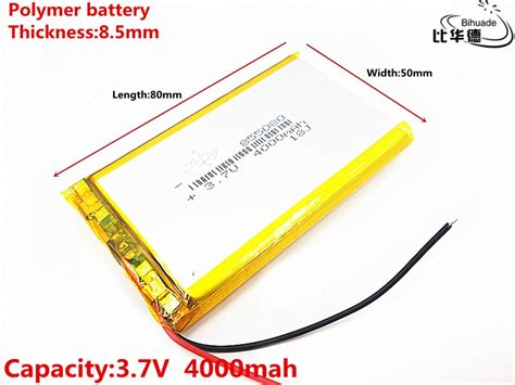 3 7 V 4000 MAh 855080 Lithium Polymeer Li Po Li Io Grandado