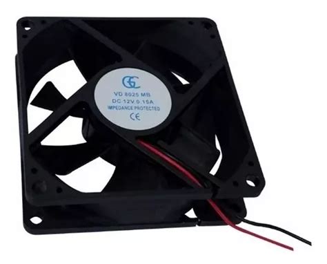 Kit 2 Ventilador Cooler Fan Ventoinha 80x80x25 Gc 12v 0 15a