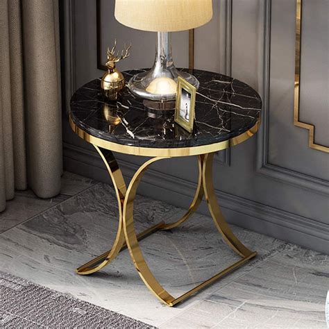 Black marble top side table - Shopps.In