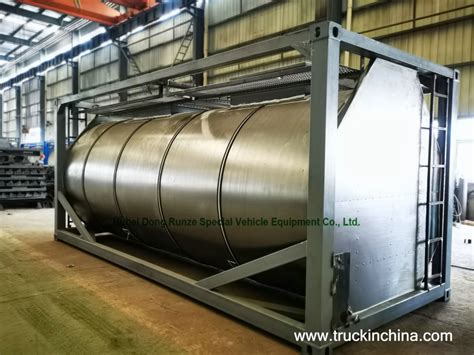 Steel Lined Lldpe 20ft Iso Container Tanks For Concentrated Sulfuric