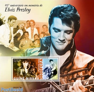 Stamp Guinea Bissau Th Memorial Anniversary Of Elvis Presley