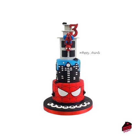 Pastel Spiderman Superheroe Happy Dessert