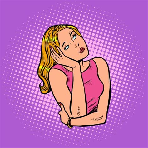 Sexy Blonde Woman Comic Pop Art Twinkle With One Vector Image