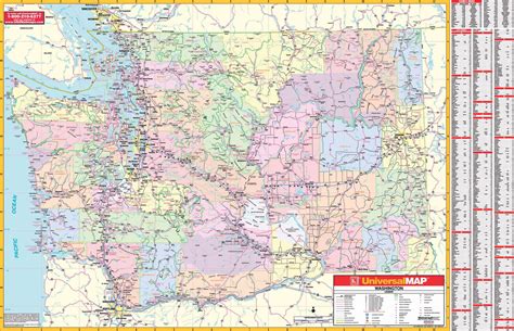 Maps Of Washington State Color 2018