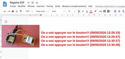 Lectronique En Amateur Crire Dans Un Document Google Docs Avec Esp