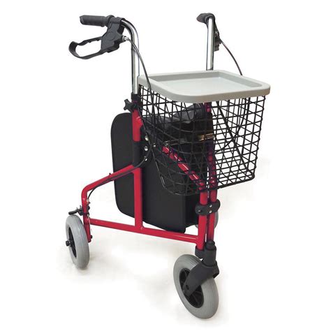 Aspire Tri Wheel Walker Red Total Mobility