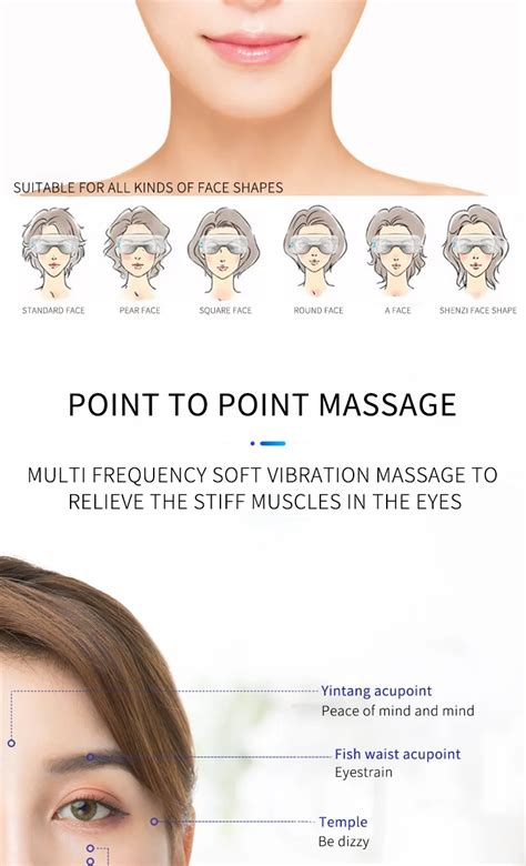 Rechargeable Bluetooth Hot Air Compression Air Pressure Vibration Eye Massager For Personal Home