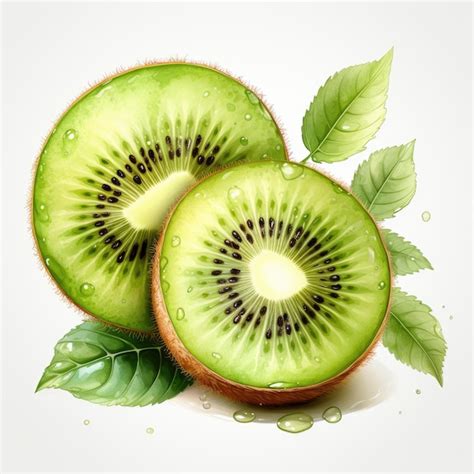 Watercolor Kiwifruit Clipart Generative Ai Premium AI Generated Image