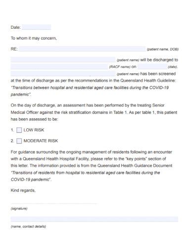 Hospital Discharge Letter 9 Examples Format Pdf