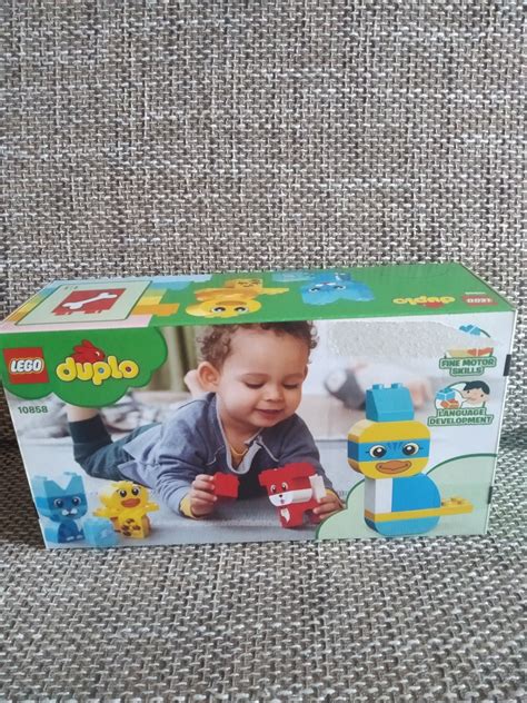 Klocki LEGO Duplo 10858 zwierzątka kotek piesek ptaszek zestaw nowy