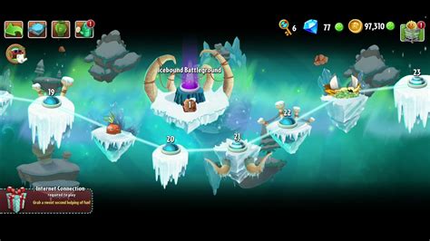 Icebound Battleground Lv 1 In Frostbite Caves Of Plant Vs Zombie 2 Icebound Battleground