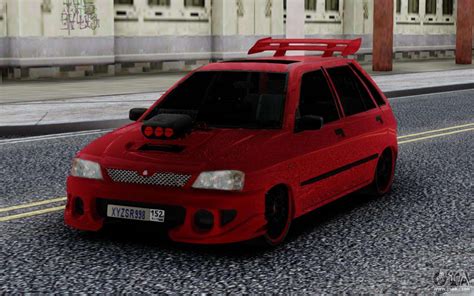 Kia Pride Tuning Red For Gta San Andreas