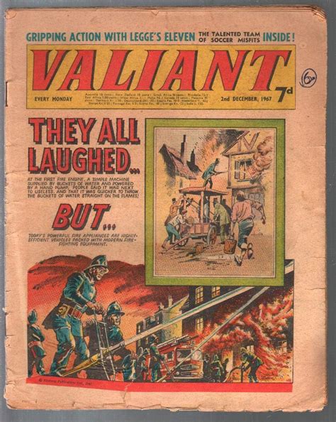 Valiant 1221967 Fleetway Tabloid Firefighters Steel Claw