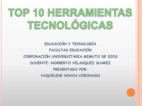 Top 10 Herramientas Tecnológicas