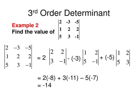 Ppt 2 5 Determinants And Multiplicative Inverses Of Matrices Powerpoint Presentation Id 5866113