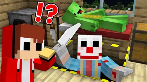 Monster Clown Under The Bed In Minecraft Baby Jj And Mikey Evil