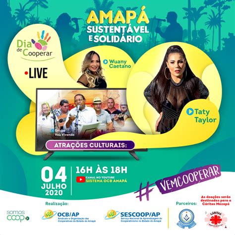 Dia de Cooperar no Amapá terá live solidária e drive thru venda de