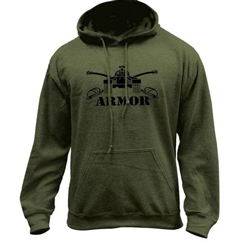 Usamm Army Armor Branch Insignia Military Veteran Pullover Hoodie