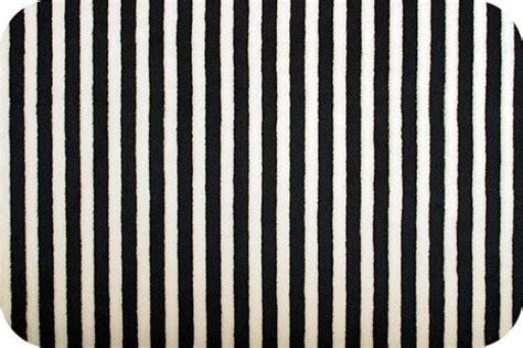 Black and White Striped MINKY Fabric Half Yard