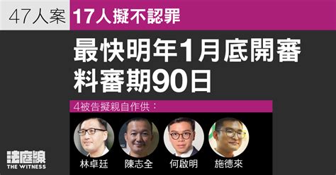 47人案｜17人擬不認罪最快明年1月底開審 料審期90日 4人擬作供 法庭線 The Witness