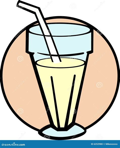 Vanilla Milkshake Vector Illustration Stock Photo Image 6252980