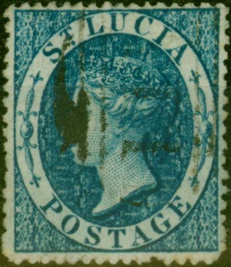 St Lucia 1860 Blue Sg2 Fine Used