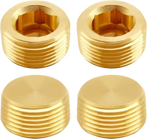 Amazon Uenede 4PCS Brass 3 4 Inch NPT Plug Inter Hex 3 4 NPT Male