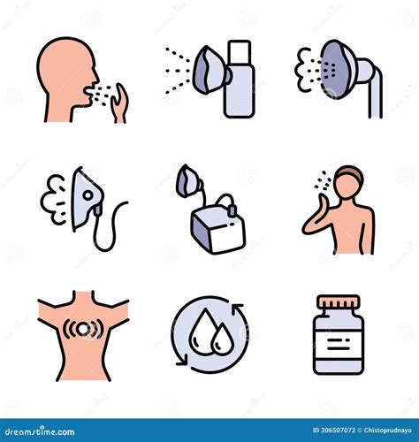 Vector Set Of Nebulizers Of Different Types Vector Illustration