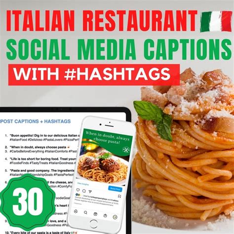 Italian Restaurant Social Media Etsy