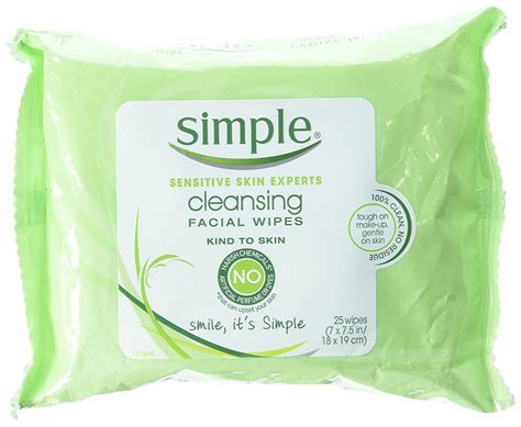 Simple Cleansing Facial Wipes 25 Count 3 Pack