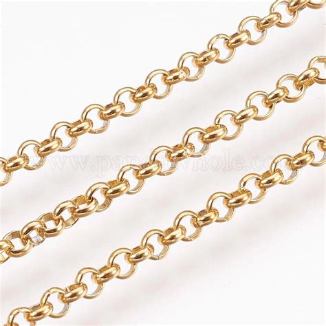 China Factory Ion Plating Ip Handmade 304 Stainless Steel Rolo Chains