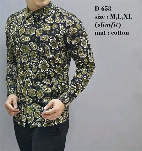 Jual Baju Kemeja Batik Pria Slimfit D Orisinal Odza Pakaian Fashion