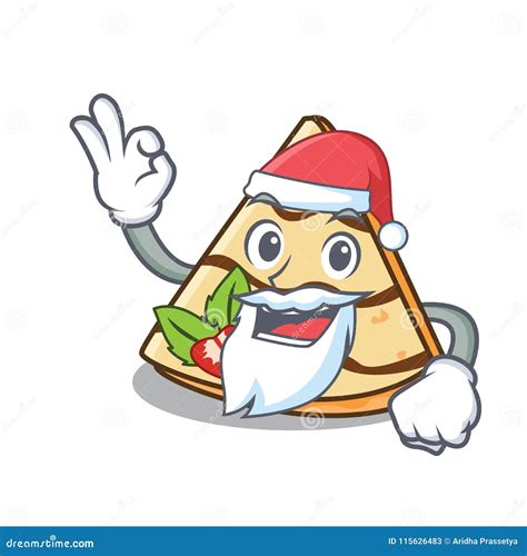 Estilo Dos Desenhos Animados Da Mascote Do Crepe De Santa Ilustra O Do