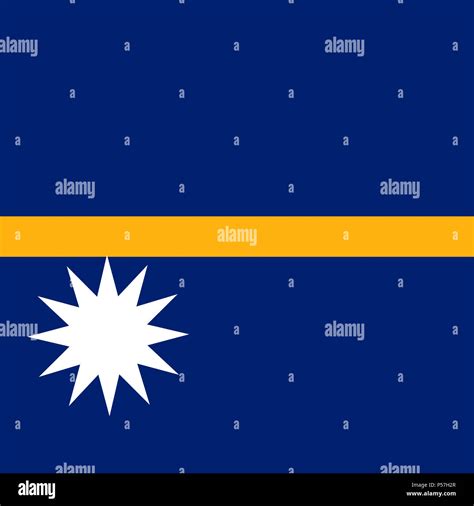 Official National Flag Of Nauru Stock Photo Alamy