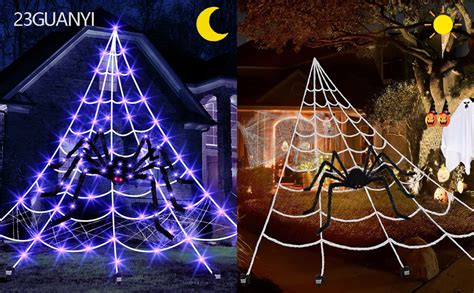 Spider Webs Halloween Decorations Outdoor 19 23ft Spider