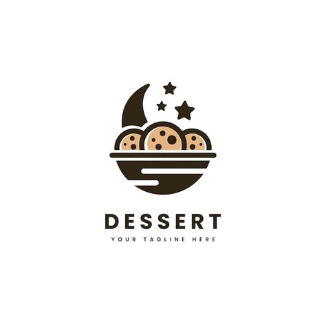 Logotipo De Bolo De Sobremesa Estilo Minimalista Vector De Silhueta