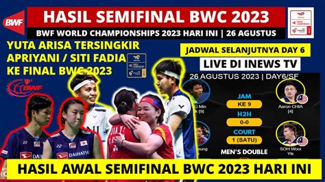 Hasil Semifinal BWF World Championship 2023 Hari Ini Apriyani Siti