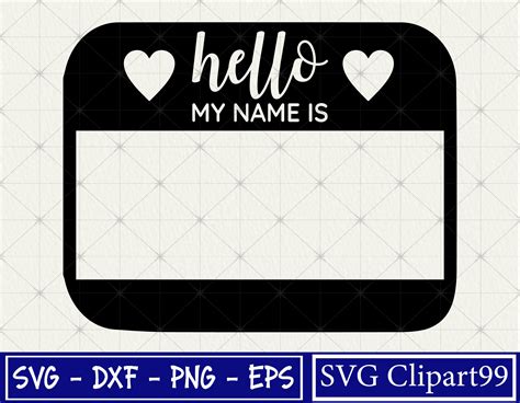 Hello My Name Is Svg Name Tag Svg Hello Svg Baby Svg Etsy