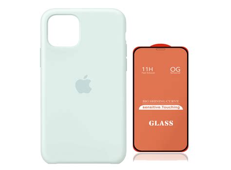 Ripley Case Silicona Iphone Turquesa Mica De Vidrio Completo